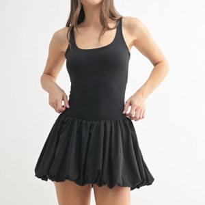 Bubble Active Mini Dress - Black